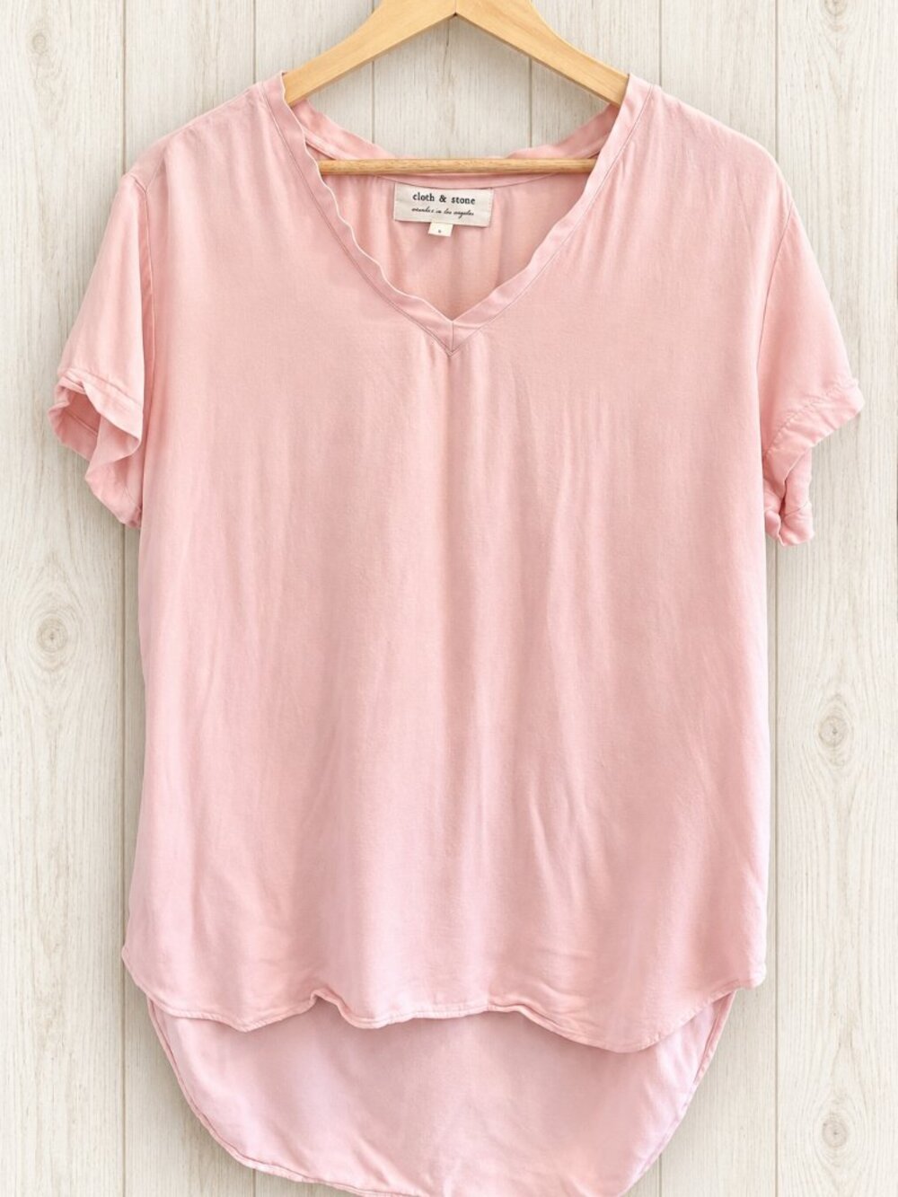 Cloth and Stone Soft blush/dusty Pink Short-sleeve Tee